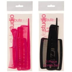 Hair Comb Set 6pc - Pink -Health And Beauty Stores 314933 style studio 6 piece comb set main