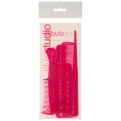 Hair Comb Set 6pc - Pink -Health And Beauty Stores 314933 style studio 6 piece comb set pink