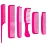 Hair Comb Set 6pc - Pink -Health And Beauty Stores 314933 stylestudio 6 piece comb set pink 2