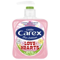 Carex Fun Edition Derma Care Antibacterial Eco Refill Hand Wash 250ml - Love Hearts