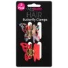 Style Studio Hair Butterfly Clamps 2pk - Red -Health And Beauty Stores 340451 2pk style studio butterfly clamps red