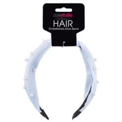 Style Studio Embellished Headband - Blue -Health And Beauty Stores 352764 style studio embellished alice headband blue pearl knot