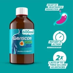 Gaviscon Original Peppermint 600ml 9 Gaviscon Original Peppermint 600ml -Health And Beauty Stores 358985 gavison liquid peppermint 600ml 2