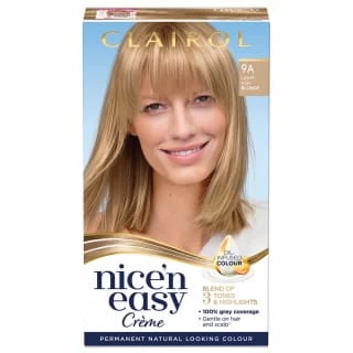Clairol Nice'n Easy Creme Permanent Hair Dye - 9A Light Ash Blonde 3 Clairol Nice'n Easy Creme Permanent Hair Dye - 9A Light Ash Blonde