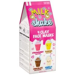 B&M Skin Treats Milkshake Clay Face Masks 4pk