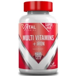 B&M Vital Vitamins Multi-Vitamins + Iron 180pk