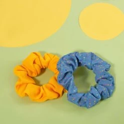 Ella Style Scrunchies 2pk - Blue & Gold 9 Ella Style Scrunchies 2pk - Blue & Gold -Health And Beauty Stores 385596 ella style hair accessories 2pk scrunchies 2