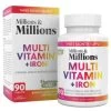 B&M Millions & Millions Multivitamin & Iron Tablets 90pk -Health And Beauty Stores 385665 millions multivitamin iron 90 tablets