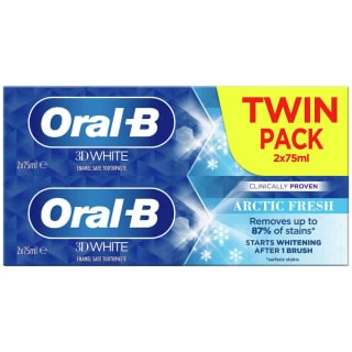 Oral B Oral-B 3D White Toothpaste Twin Pack 75ml 3 Oral B Oral-B 3D White Toothpaste Twin Pack 75ml