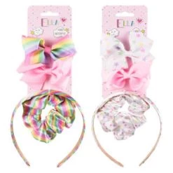 Ella Hair Accessory Set 4pk - Rainbow 15 Ella Hair Accessory Set 4pk - Rainbow -Health And Beauty Stores 396452 4pk ella hair accessory set group
