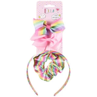 Ella Hair Accessory Set 4pk - Rainbow 3 Ella Hair Accessory Set 4pk - Rainbow