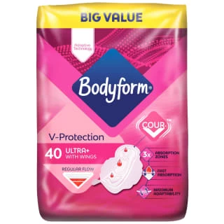 Bodyform Ultra Pads With Wings 40pk 3 Bodyform Ultra Pads With Wings 40pk